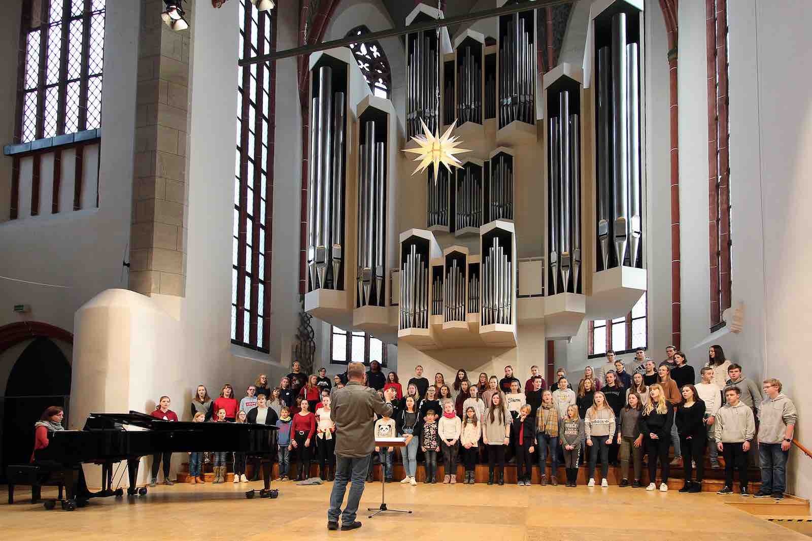 Huttenchor, Weihnachtskonzert, Probe